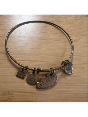 Gold Alex and Ani 2014 BFF charm bangle bracelet